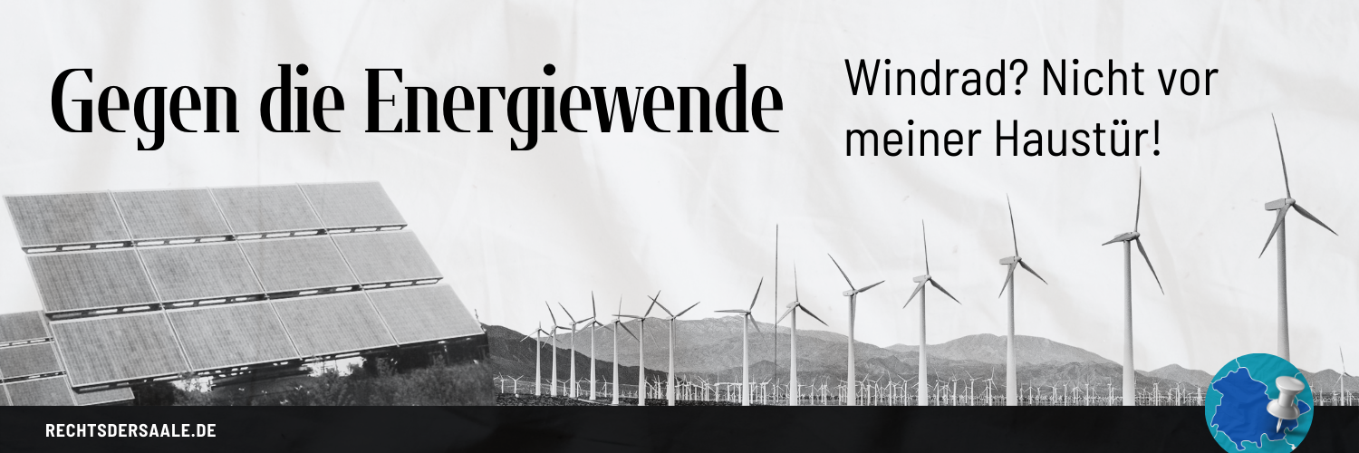 Der Titel des Texts schwebt über einer Landschaft aus Solaranlagen und Windrädern